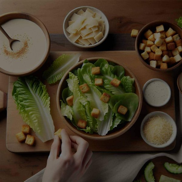 Comment élaborer une salade César légère avec une alternative au parmesan?